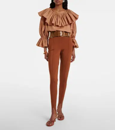 Chloé Chloé Ruffled cotton poplin blouse | Thumbnail 4