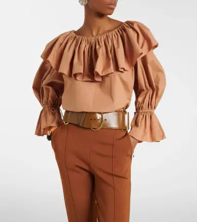 Chloé Chloé Ruffled cotton poplin blouse | Thumbnail 5