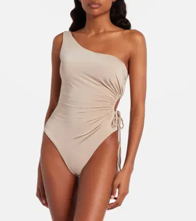 Max Mara Canarie ruched one-shoulder swimsuit | Thumbnail 3