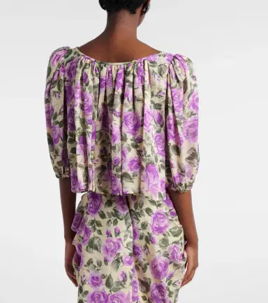 Chloé Chloé Printed silk top | Thumbnail 2