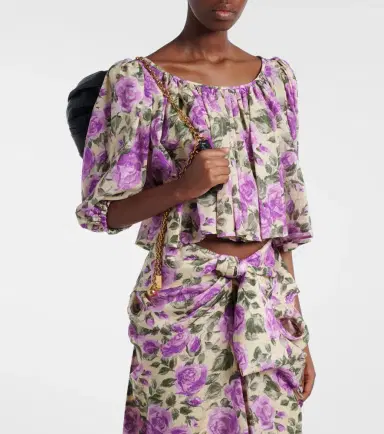 Chloé Chloé Printed silk top | Thumbnail 5