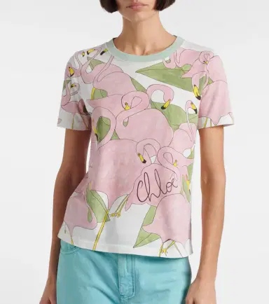 Chloé Chloé Printed cotton jersey T-shirt | Thumbnail 4