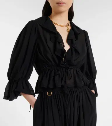 Chloé Chloé Ruffled silk blouse | Thumbnail 2 Chloé Chloé Ruffled silk blouse | Thumbnail 2