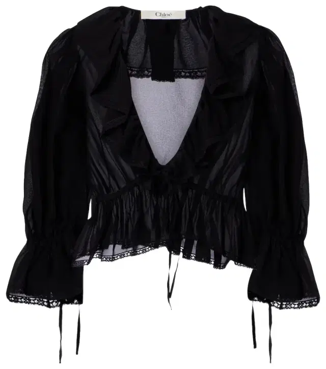Chloe Chloé Ruffled silk blouse
