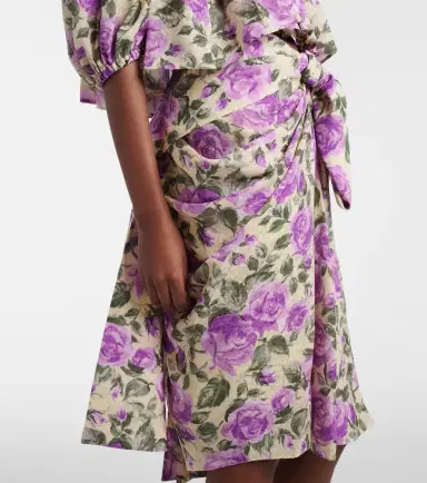 Chloé Chloé Draped floral silk midi skirt | Thumbnail 2 Chloé Chloé Draped floral silk midi skirt | Thumbnail 2