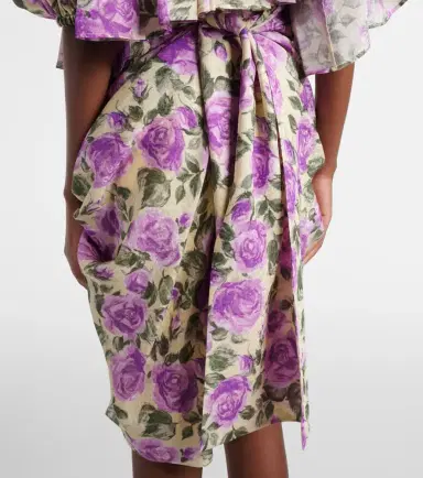Chloé Chloé Draped floral silk midi skirt | Thumbnail 6 Chloé Chloé Draped floral silk midi skirt | Thumbnail 6