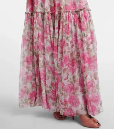 Chloé Chloé Floral silk georgette maxi dress | Thumbnail 3 Chloé Chloé Floral silk georgette maxi dress | Thumbnail 3