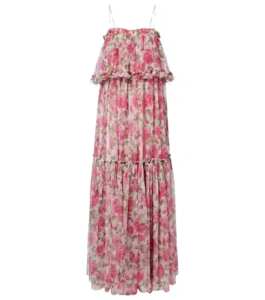 Chloé Chloé Floral silk georgette maxi dress | Thumbnail 1 Chloé Chloé Floral silk georgette maxi dress | Thumbnail 1