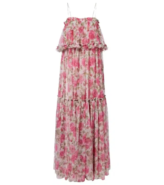 Chloé Floral silk georgette maxi dress