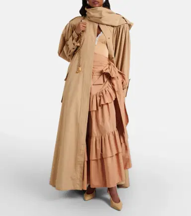 Chloé Chloé Asymmetric ruffled cotton maxi skirt | Thumbnail 5