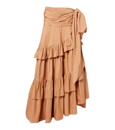 Chloé Chloé Asymmetric ruffled cotton maxi skirt | Thumbnail 1
