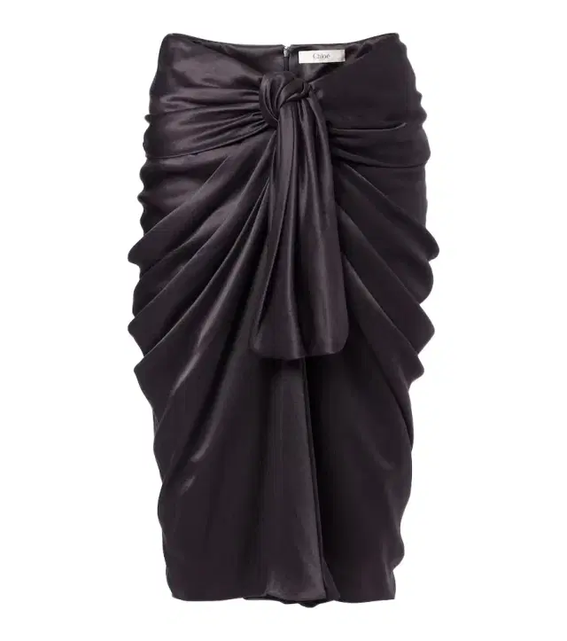 Chloe Chloé Gathered silk satin midi skirt