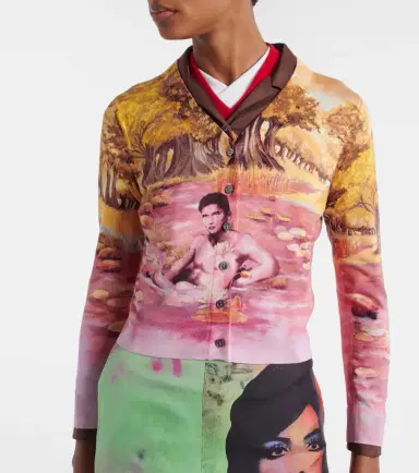 Versace Printed silk cardigan | Thumbnail 2