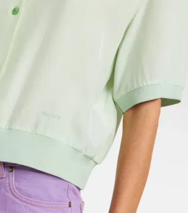 Versace Cropped silk poplin shirt | Thumbnail 6 Versace Cropped silk poplin shirt | Thumbnail 6