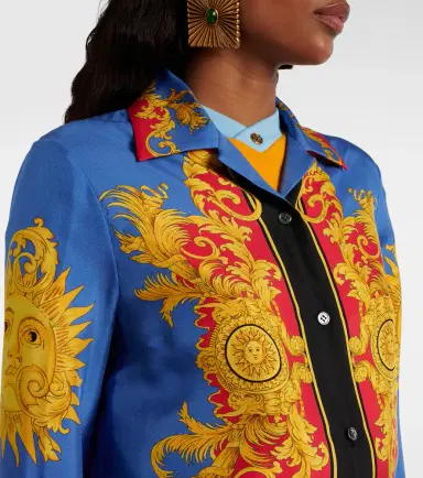 Versace Printed silk twill shirt | Thumbnail 3