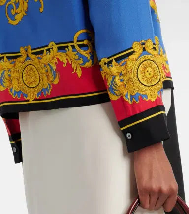 Versace Printed silk twill shirt | Thumbnail 4