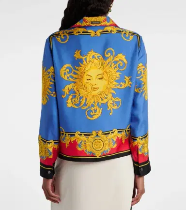 Versace Printed silk twill shirt | Thumbnail 6