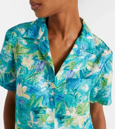 Chloé Chloé Floral cotton-blend bowling shirt | Thumbnail 3 Chloé Chloé Floral cotton-blend bowling shirt | Thumbnail 3