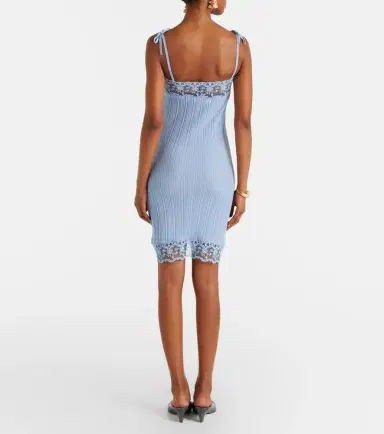 Chloé Chloé Lace-trimmed wool slip dress | Thumbnail 3