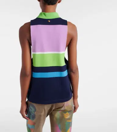 Versace Striped cotton jersey tank top | Thumbnail 4