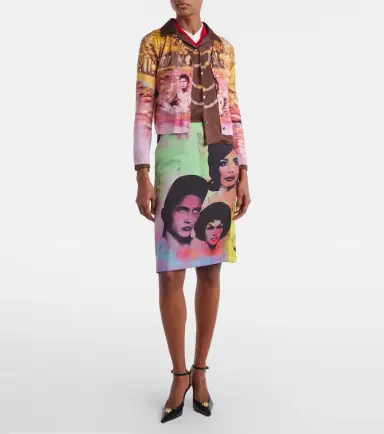Versace Printed silk twill midi skirt | Thumbnail 3 Versace Printed silk twill midi skirt | Thumbnail 3