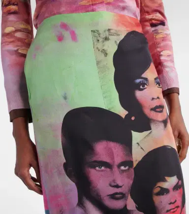 Versace Printed silk twill midi skirt | Thumbnail 4 Versace Printed silk twill midi skirt | Thumbnail 4