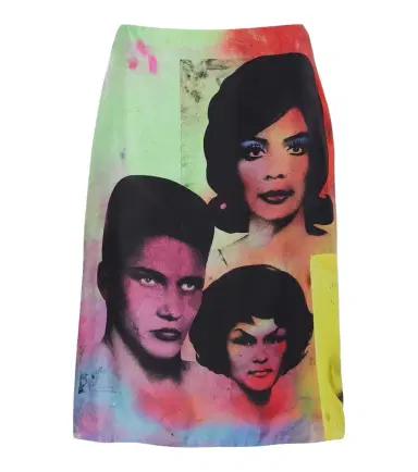 Versace Printed silk twill midi skirt | Thumbnail 1 Versace Printed silk twill midi skirt | Thumbnail 1