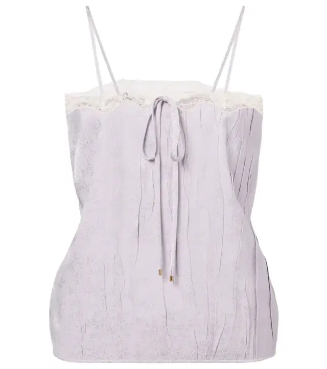 Chloé Lace-trimmed silk top