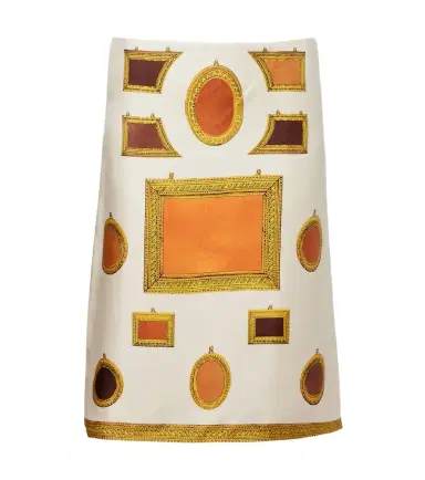 Versace Printed silk twill pencil skirt | Thumbnail 1