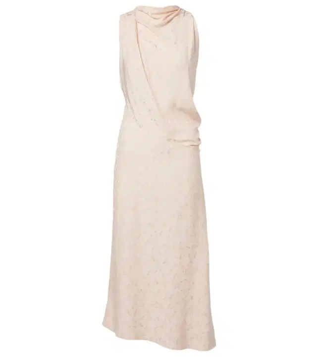 Victoria Beckham Asymmetric draped floral satin midi dress