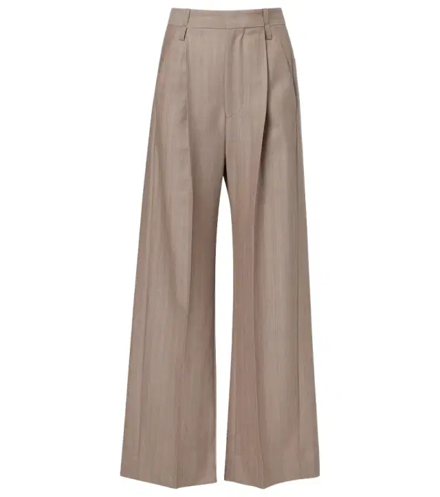 Victoria Beckham Herringbone virgin wool pleated pants