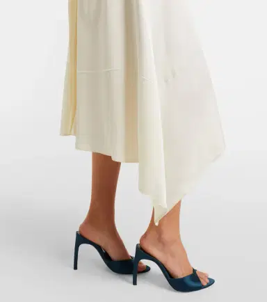 Victoria Beckham Asymmetric crêpe satin midi dress | Thumbnail 2