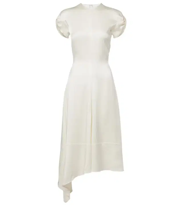 Victoria Beckham Asymmetric crêpe satin midi dress