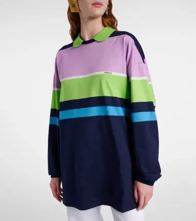 Versace Striped cotton jersey polo sweater | Thumbnail 5 Versace Striped cotton jersey polo sweater | Thumbnail 5