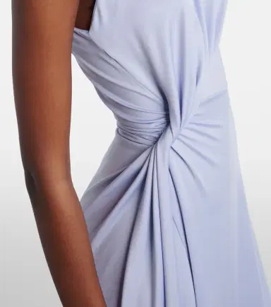 Victoria Beckham Asymmetric gathered jersey midi dress | Thumbnail 2