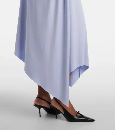 Victoria Beckham Asymmetric gathered jersey midi dress | Thumbnail 6