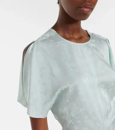 Victoria Beckham Gathered jacquard midi dress | Thumbnail 3