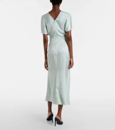 Victoria Beckham Gathered jacquard midi dress | Thumbnail 4