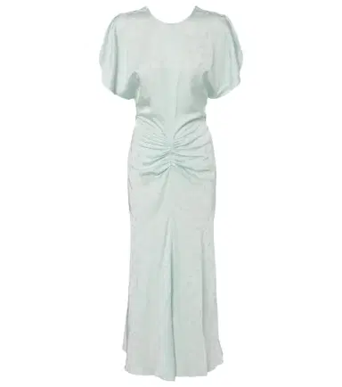 Victoria Beckham Gathered jacquard midi dress | Thumbnail 1