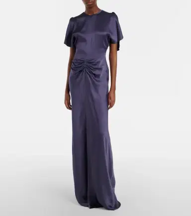 Victoria Beckham Isabella gathered satin gown | Thumbnail 6