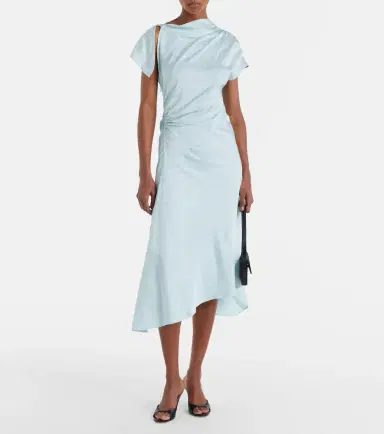Victoria Beckham Asymmetric floral midi dress | Thumbnail 7