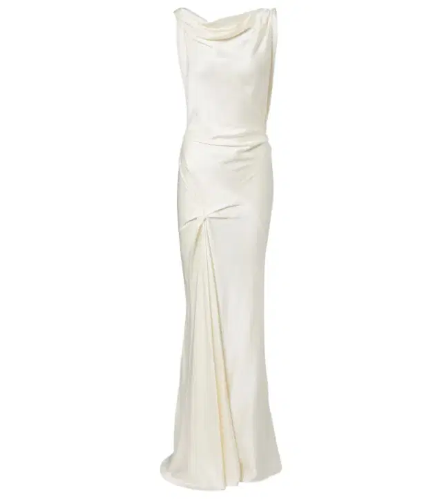 Victoria Beckham Posy draped crêpe satin gown