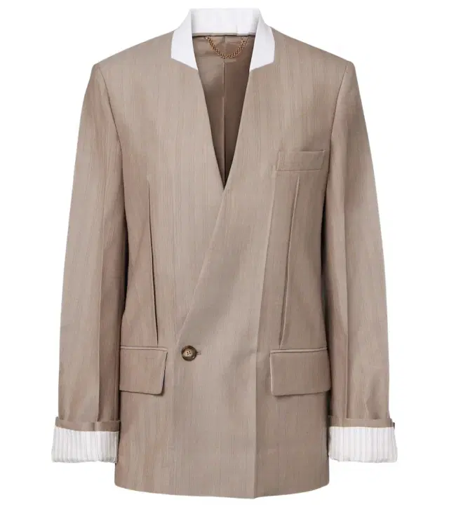 Victoria Beckham Herringbone virgin wool blazer