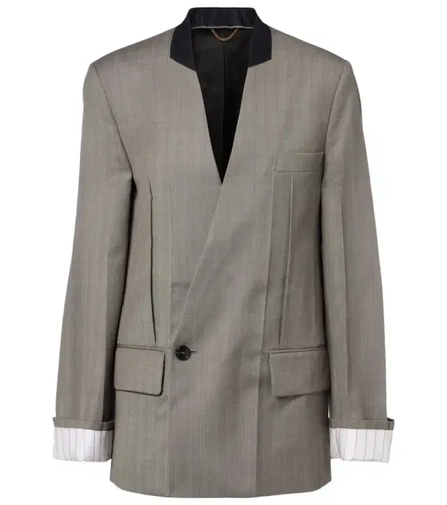 Victoria Beckham Herringbone virgin wool blazer