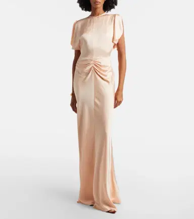 Victoria Beckham Isabella gathered satin gown | Thumbnail 2