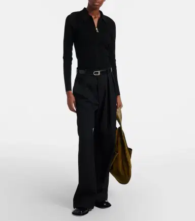 Victoria Beckham Mila ribbed-knit zip-up top | Thumbnail 4