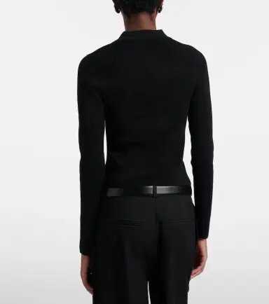 Victoria Beckham Mila ribbed-knit zip-up top | Thumbnail 5