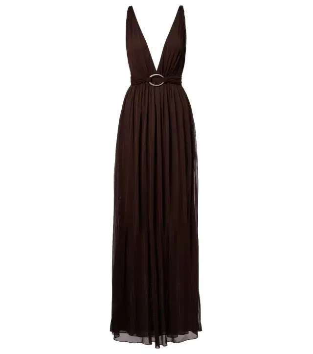Belted jersey maxi dress