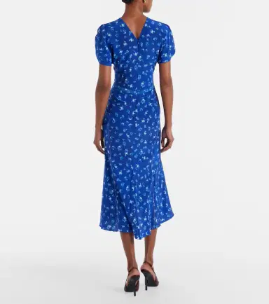 Victoria Beckham Bela floral gathered silk midi dress | Thumbnail 2 Victoria Beckham Bela floral gathered silk midi dress | Thumbnail 2