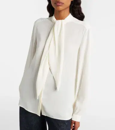 Tory Burch Tie-neck georgette blouse | Thumbnail 6